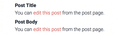 Before, you could only edit posts from the post page. Boo.