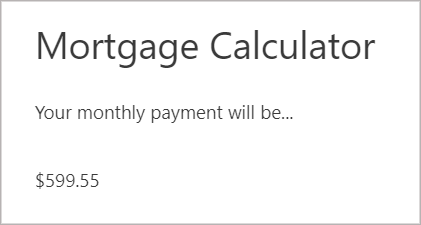 The Gravity Forms confirmation message on the front end showing the  monthly payment amount