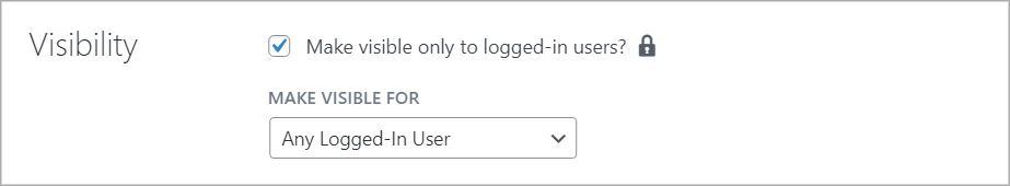Make visible only to logged-in users