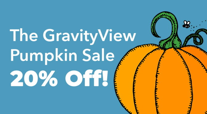 The GravityView pumpkin sale - get 20% off!