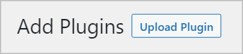 The Upload Plugin button