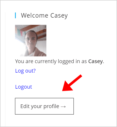 An "Edit your profile" button