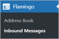 Flamingo WordPress menu item