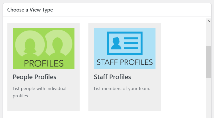GravityView form presets for People Profiles and Staff Profiles