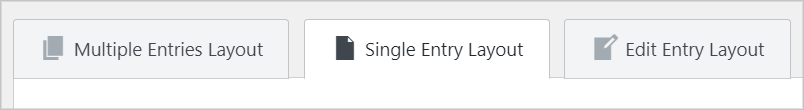 The Single Entry Layout tab in GravityView