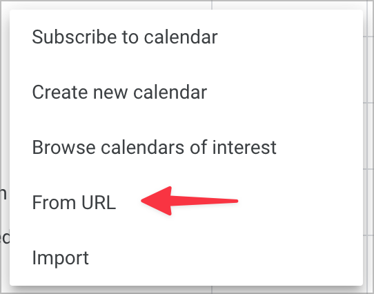 An arrow pointing to an option that says 'From URL'