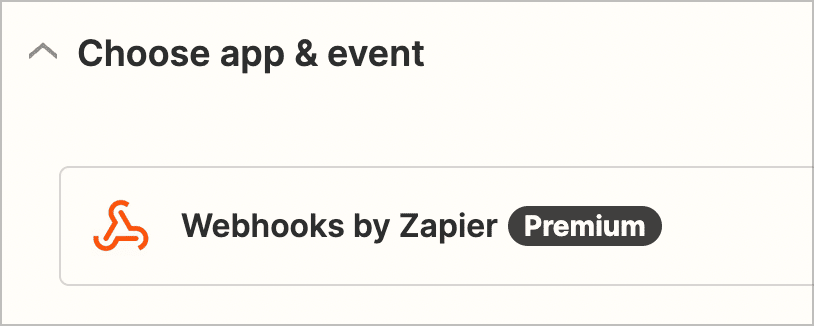 The 'Webhooks by Zapier' app in Uncanny Automator