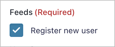 A checkbox labeled 'Register new user'