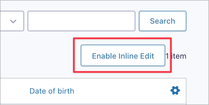 A button that says 'Enable Inline Edit' on the Gravity Forms Entries page