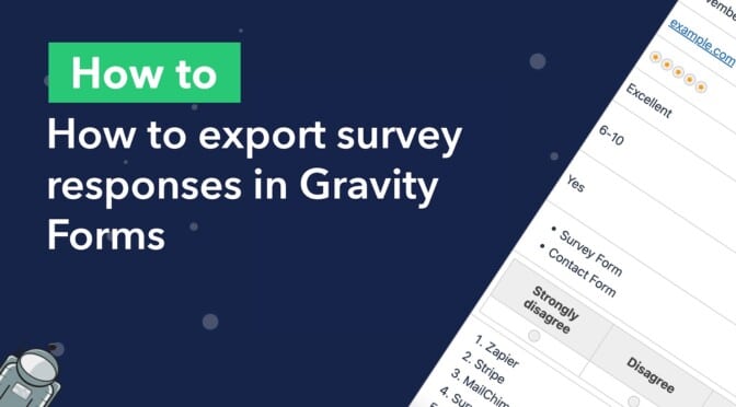 How to export survey responses in Gravity Forms