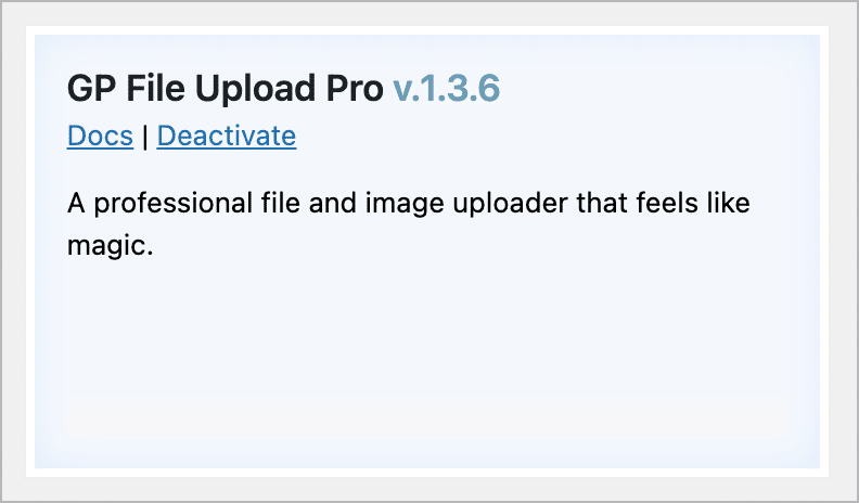 GP File Upload Pro perk